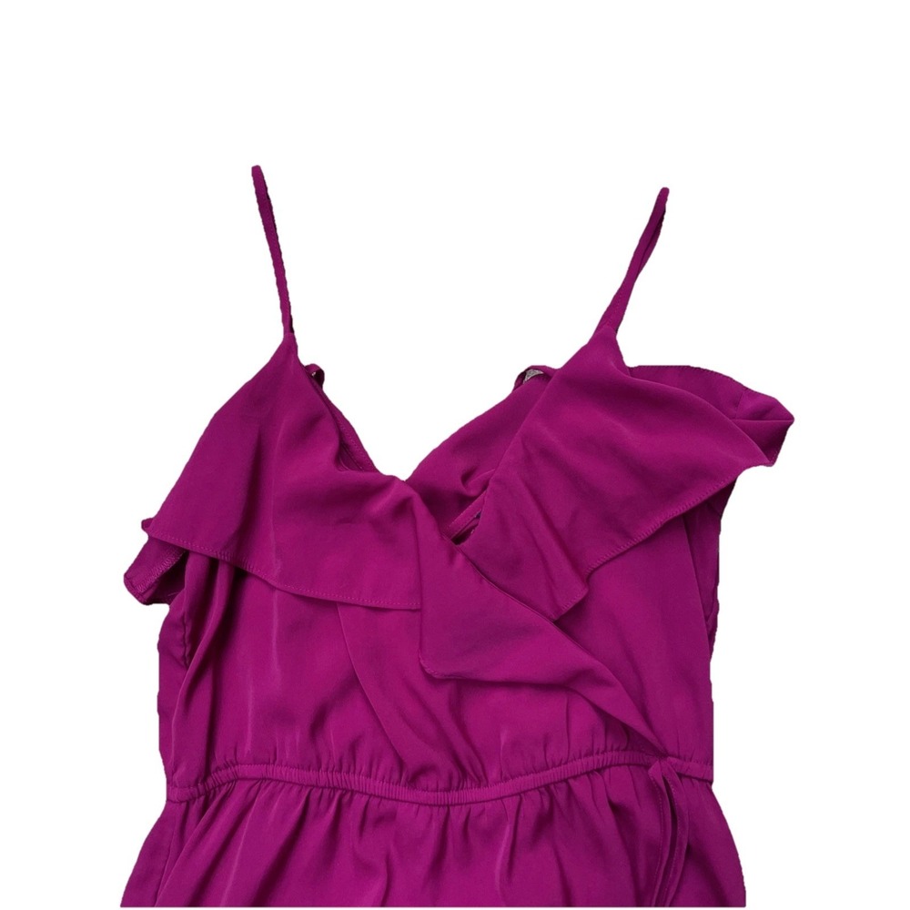 American Eagle Dress Womens Small Fuchsia Ruffle A-Line Spaghetti Strap Y2K - Picture 2 of 7